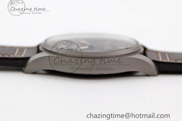 MIROTIME 0315 Mark XVIII IW327006 Titanium M+F 1:1 Best Edition Black Dial on Brown Leather Strap A Efficient 7052